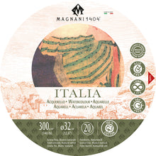 Load image into Gallery viewer, Vatnslitablokk -  ITALIA - 300 g/m² - ⌀ 32 cm - Cold Press - 20 blaðsíður
