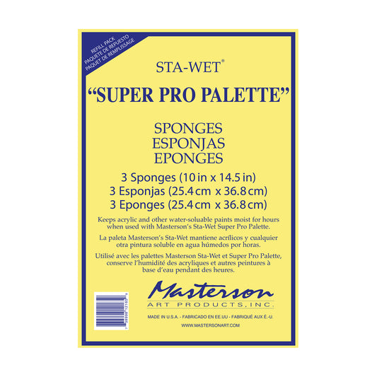 Masterson Sta-Wet Super Pro svampaáfylling, 3 stk