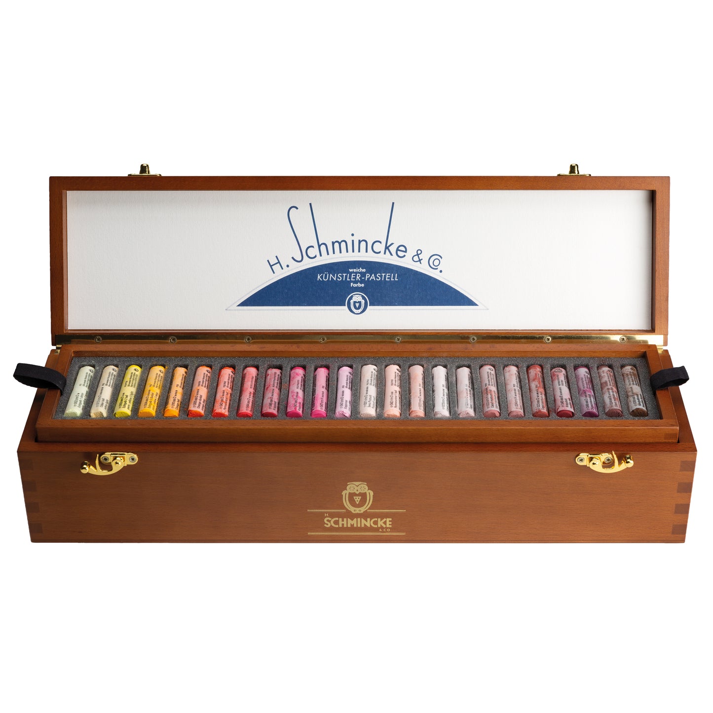 Lúxus retro þurrpastel litir sett í trékassa - 48 Stk