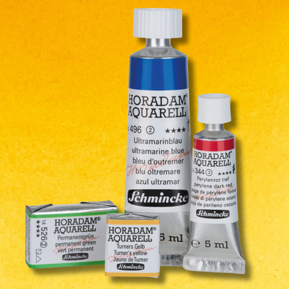 Vatnslitir HORADAM® AQUARELL - gulur og appelsínugulur