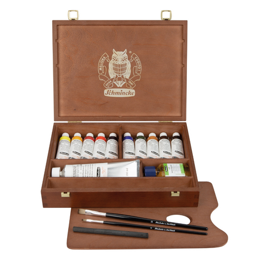 MUSSINI Lúxus Olíulita settWooden box, 10 x 35 ml, white 150 ml