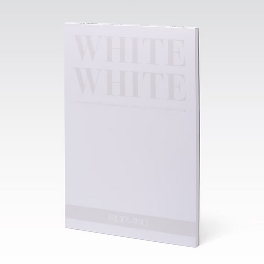 WHITE WHITE - teiknipappír - blokk - 300 gsm - 20 blaðsiður