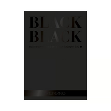 Load image into Gallery viewer, BLACK BLACK - svartur pappír - blokk - 300 gsm - 20 blaðsiður
