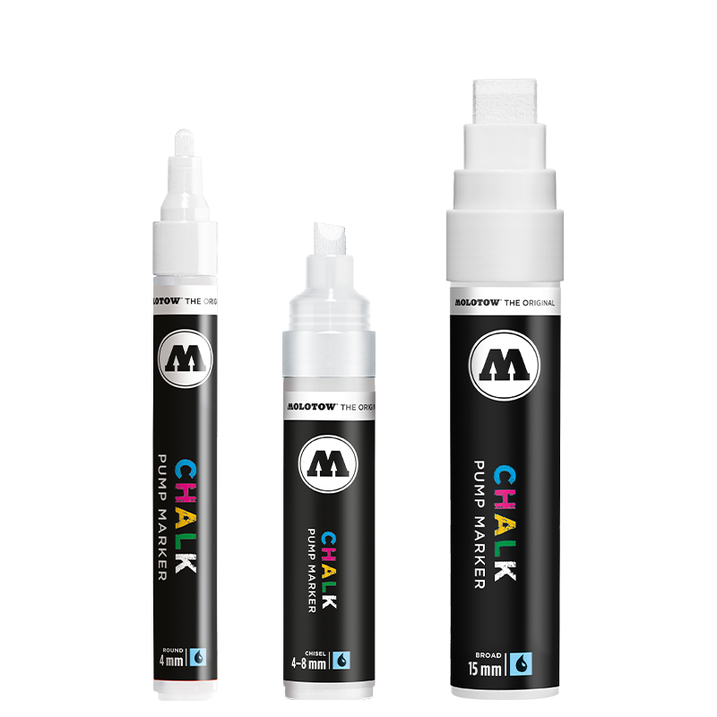 Krítartúss CHALK Marker 15mm hvítt