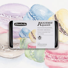 Load image into Gallery viewer, Akademie Macaron vatnslitasett - 6 hálf kubbar
