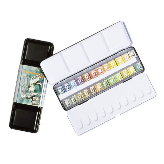 Vatnslitasett Extra Fine - 24 half kubbar