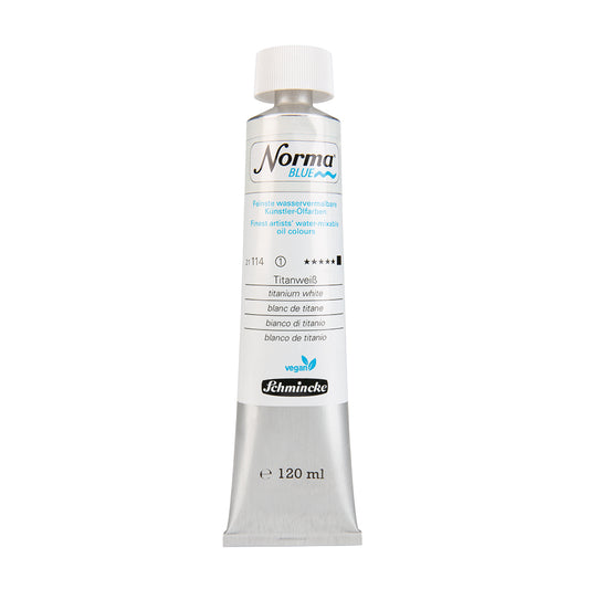 Vatnsleysanlegur Olíulitur Norma® Blue 120 ml - Titanium White