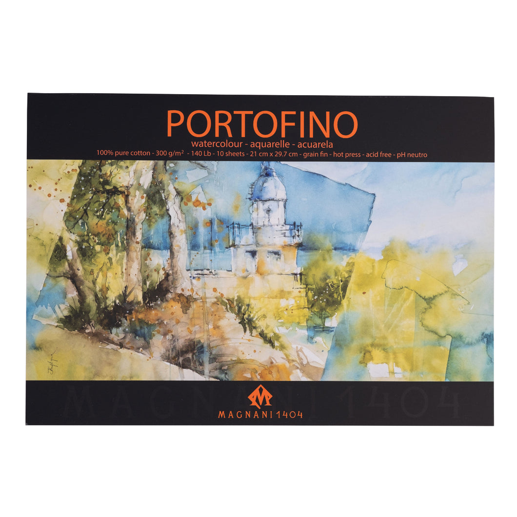Vatnslitablokk PORTOFINO Hot Press - 10 blaðsíður 300 g/m²