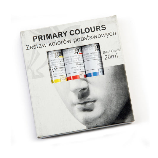 Gouache litasett frumlitir - 5 túpur af 20 ml