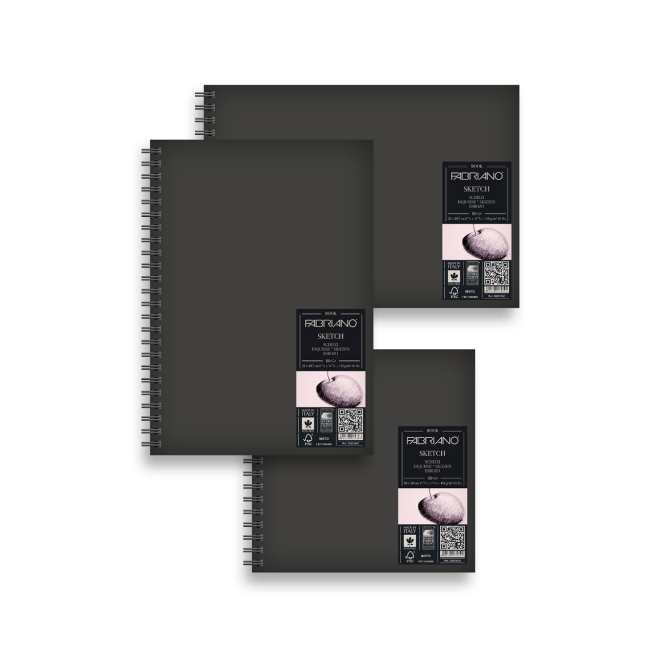 Skissubók SKETCH BOOK - 80 blaðsíður 110 g/m² - með gormum
