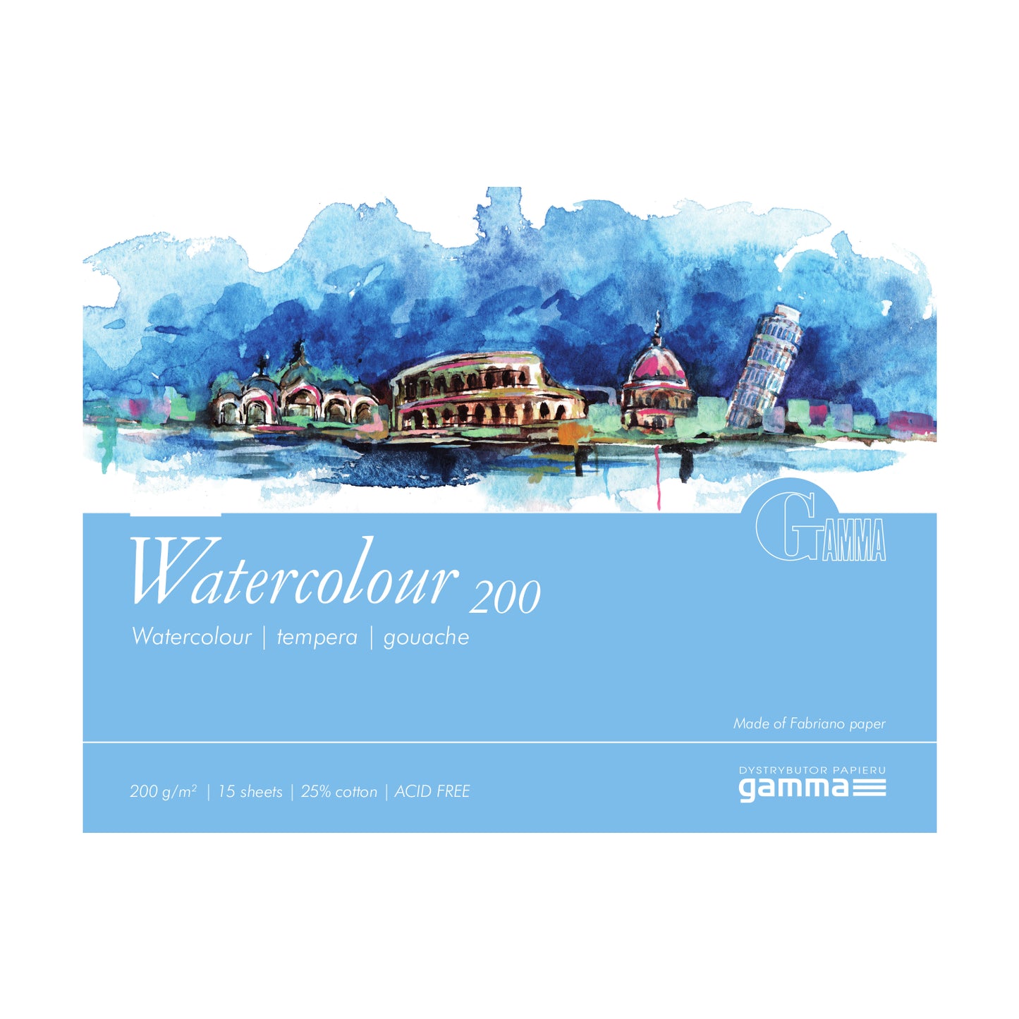 Vatnslitablokk WATERCOLOUR Cold Press - 15 blaðsíður 200 g/m²
