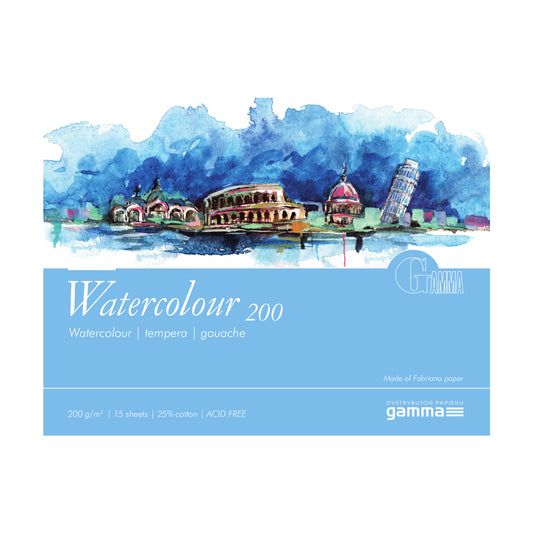 Vatnslitablokk WATERCOLOUR Cold Press - 15 blaðsíður 200 g/m²